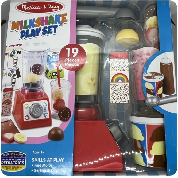 Melissa & Doug Milkshake Play Set Fine Motor & Counting Skills- 19 Pieces-New - Picture 3 of 5